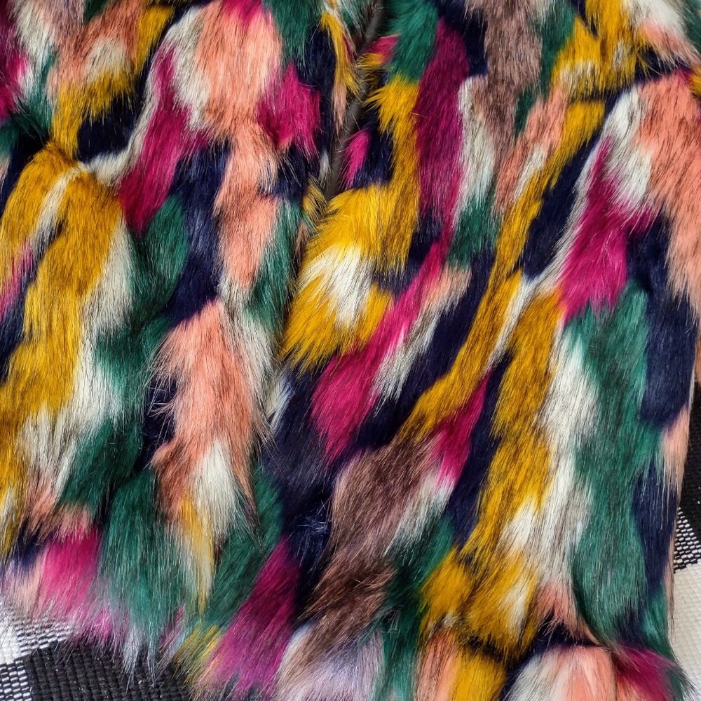 Lux Colorful Faux Fur Jacket